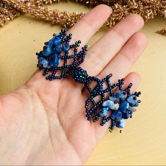 Lapis Lazuli Gemstone Beaded Handmade Bracelet - Picture 3 of 6